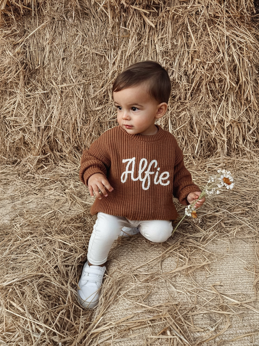Hand Knitted Personalized Sweater