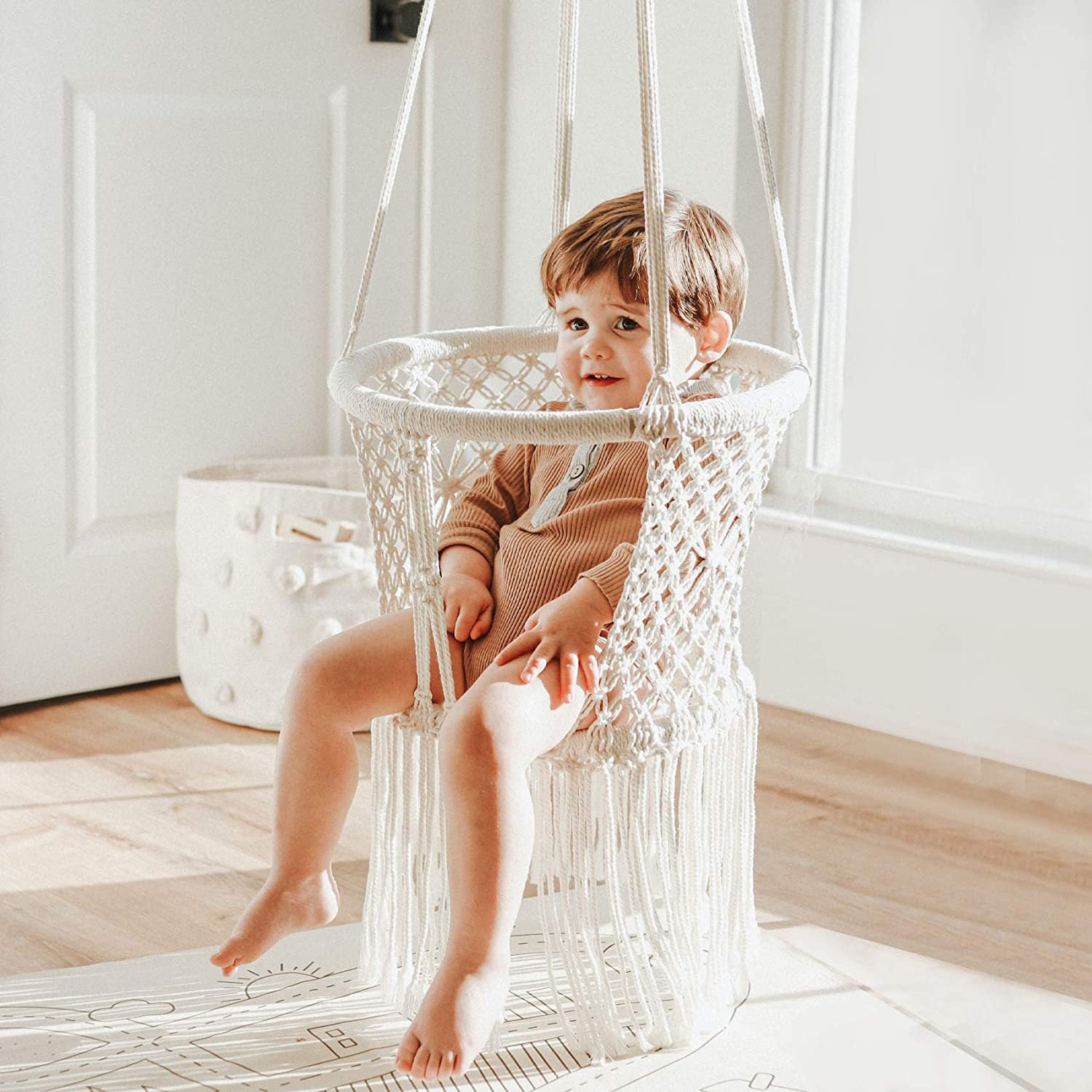 Handcrafted Boho Baby Swing - MamaBond Cradle™